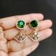 Handmade Brass Metal Jewellery Green Pendant Necklace Set